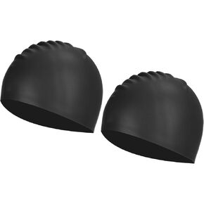 PATIKIL Silicone Swim Cap, Waterproof Swimming Hat Non-Slip Adult Swimming Cap for Women and Men Swim Training Racing