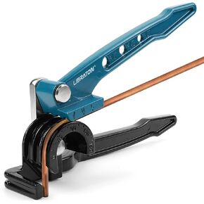 Libraton Copper Tube Bender, Tubing Bender 180°, Tube Bender 1/4", 5/16", 3/8", 3in1 Copper Pipe Bender, Copper Tubing Bender, for Copper, Brass, Aluminum and Thin Steel Pipes