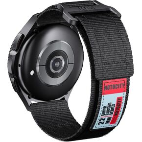 NotoCity for Garmin Vivoactive 4 Band/Venu 3 Band, 22mm Nylon Rugged Loop Strap for Galaxy Watch 3 45mm/Galaxy Watch 46mm/Gear S3 Frontier Band
