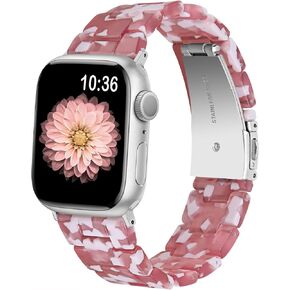Miimall Compatible with Apple Watch Resin Band 38mm 40mm 41mm 42mm 44mm 45mm Color Series for Apple Watch SE/SE2 Series 9 Series8 Series 7 Series 6 Series 5 Series 4 Series 3 Series 2 Series 1