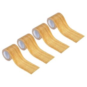 PATIKIL Wood Grain Repair Tape 2.2" X15', 4 Pack Self Adhesive Realistic Textured Repair Tape Patch for Floor Door Table Cabinets Desk, Natural Oak