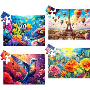 3 Pack 48 Large Piece Puzzles for Seniors,Alzheimers Puzzle Dementia Activities for Seniors Kittens Chicks Birds Dementia Patients Puzzles Gift for Elderly Seniors Adult