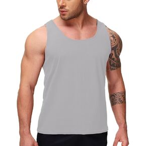 Men's Ribbed Tank Tops Workout Gym Sleeveless Dry Fit Bodybuilding Shirts Athletic Muscle Tee Shirts