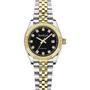 Classic Watch for Women with Solid Stainless Steel Band Ladies Dress Watch Womens Calendar Watch
