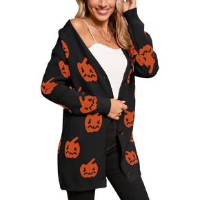 سترات صوفية نسائية بأزرار سفلية وأكمام طويلة وسترات صوفية فضفاضة غير رسمية معاطف خارجية in Kuwait