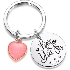 Sister Thank You Keychain Sister Moving Away Gift Big Little Sister Keyring Stepsister Jewelry Cousin Gift