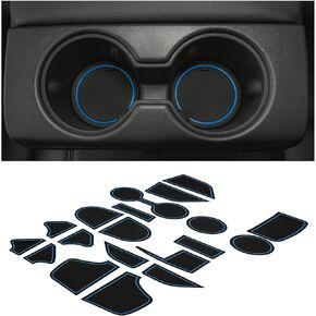 CupHolderHero fits Chevy Impala Accessories 2014-2020 Premium Custom Interior Non-Slip Anti Dust Cup Holder Inserts, Center Console Liner Mats, Door Pocket Liners 29pc Set (Blue Trim)
