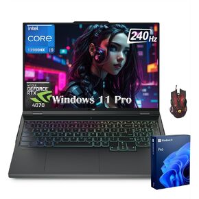 كمبيوتر محمول للألعاب Lenovo Legion-Pro-5i - شاشة 16 بوصة WQXGA 240 هرتز، Intel i9-14900HX، NVIDIA RTX 4070 GDDR6 8 جيجابايت، 64 جيجابايت DDR5 RAM، 4 تيرابايت SSD، Wi-Fi 6E، لوحة مفاتيح بإضاءة خلفية، Windows 11 Pro، مع ماوس ألعاب in Saudi Arabia