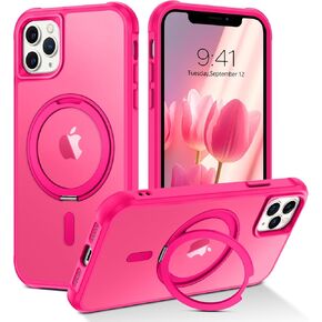 BENTOBEN for Magnetic iPhone 11 Pro Max Phone Case [Compatible with MagSafe] Rotatable Ring Holder Kickstand Design Shockproof Women Men Girl Boy Drop Protective Cover for iPhone 11 ProMax 2019, Black