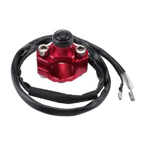 GOOFIT CNC Universal Motorcycle Engine Stop Start Kill Switch Button with Mounting Backplate Compatible Replacement for Pit Dirt Bike ATV Black