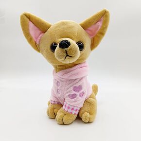 Chihuahua Plush Stuffed Animal Dog, Stuffed Chihuahua Puppy Plush Toy, Soft Doll Pillow Birthday Gift Present for Kids Home Decor