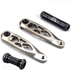 MTB Bicycle Crankset DUB 29 R-SPEC Trail Enduro Bicycle Hollow Bike Crank 165/170/175mm Spindle CNC for E-BIKE (Black Crank 165mm)