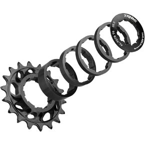 18T Single Speed Cogs Conversion Kit for Multi-Speed Bike to Dirt Jump/BMX, Aluminum Single Speed Cassette with Spacer and Locking Ring