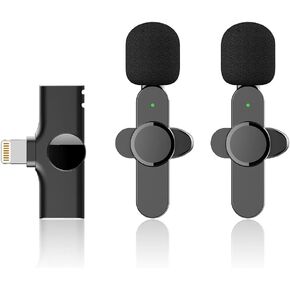 Professional Wireless Lavalier Lapel Microphone for Phone (Lightning)