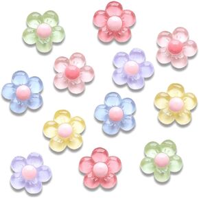 Gummy Bear Shoe Charms, Daisy Flower Shoe Charms, Bling Resin Heart Shoe Decoration Charms for Clog Sandals Birthday Party Favors Gifts for Girl Women