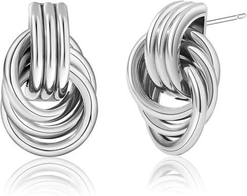 مجموعة أقراط ذهبية عصرية للسيدات ذات حلقات مكتنزة وعقد وتصميمات هندسية أنيقة in Kuwait