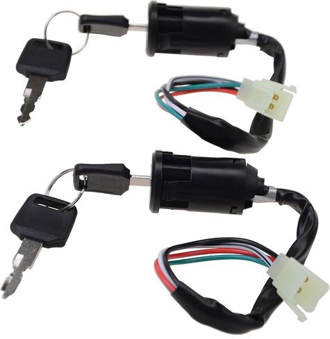 GOOFIT 4Pin مفتاح الإشعال التبديل مجموعة للصينية الصنع 50cc 70cc 90cc 110cc 125cc 150cc 250cc ATV الترابية دراجة جيب دراجة رباعية حزمة من 2 in Saudi Arabia