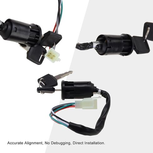 GOOFIT 4Pin مفتاح الإشعال التبديل مجموعة للصينية الصنع 50cc 70cc 90cc 110cc 125cc 150cc 250cc ATV الترابية دراجة جيب دراجة رباعية حزمة من 2 in Saudi Arabia