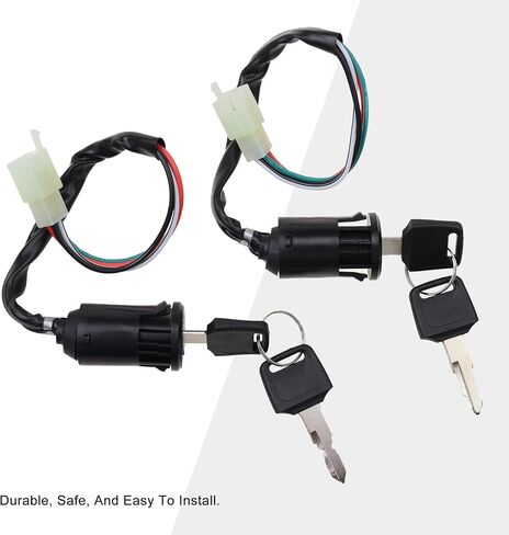 GOOFIT 4Pin مفتاح الإشعال التبديل مجموعة للصينية الصنع 50cc 70cc 90cc 110cc 125cc 150cc 250cc ATV الترابية دراجة جيب دراجة رباعية حزمة من 2 in Saudi Arabia