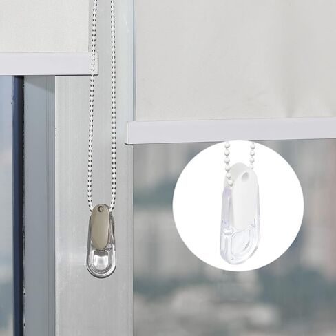 uxcell Blind Cord Weight, 8Pcs 87mm Curtain Window Shutter Beaded Chain Handle Roman Vertical Roller Shade Accessories, Beige in Saudi Arabia