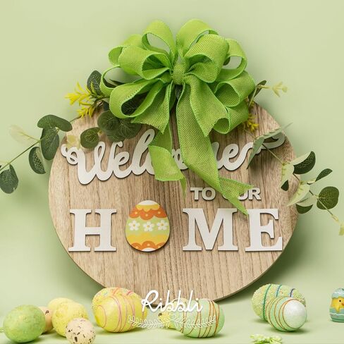 Ribbli Burlap Wired Edge Ribbon,1-1/2 Inch x 10 Yard,Natural,Solid for Big Bow,Wreath,Tree, Outdoor Decoration in Kuwait