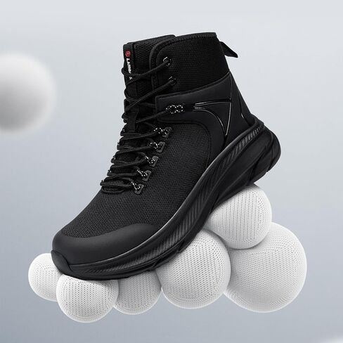 LARNMERN الأحذية العسكرية التكتيكية للرجال أحذية قتالية مقاومة للانزلاق 6 بوصة خفيفة الوزن الشرطة المشي لمسافات طويلة دراجة نارية الأحذية in Kuwait