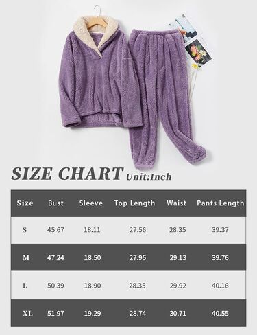 Warm Pajamas For Women Fuzzy Pajama Sets Cozy Fleece Oversized Pullover Pants Sets Loungewear 2 Piece Pjs in Saudi Arabia