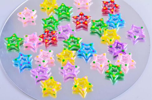 خرز مرسومة يدويًا للأقلام، 18 قطعة من الخرز البؤري على شكل دونات مصنوع يدويًا من خرز اللوحة اليدوية النقية المرسومة بطباعة لطيفة رائعة مطرزة يدويًا لسلسلة المفاتيح وسلسلة الهاتف وقلادة صناعة المجوهرات والحرف اليدوية in Kuwait