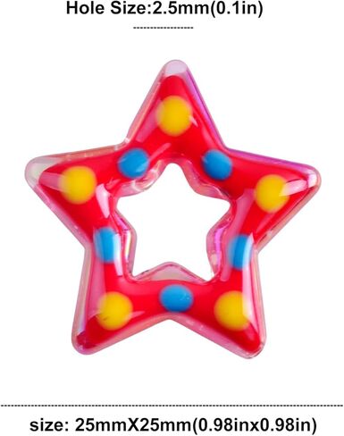 خرز مرسومة يدويًا للأقلام، 18 قطعة من الخرز البؤري على شكل دونات مصنوع يدويًا من خرز اللوحة اليدوية النقية المرسومة بطباعة لطيفة رائعة مطرزة يدويًا لسلسلة المفاتيح وسلسلة الهاتف وقلادة صناعة المجوهرات والحرف اليدوية in Kuwait