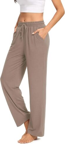 ARRIVE GUIDE Womens Yoga Sweatpants Comfy Lounge Pants with Pockets Wide Leg Loose Workout Joggers Casual Pajama Pants in Saudi Arabia