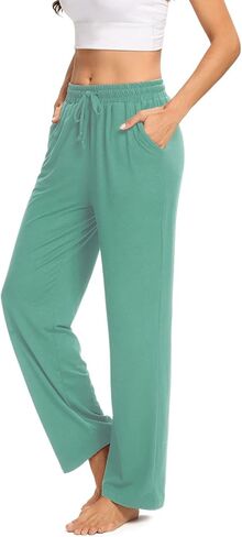 ARRIVE GUIDE Womens Yoga Sweatpants Comfy Lounge Pants with Pockets Wide Leg Loose Workout Joggers Casual Pajama Pants in Saudi Arabia