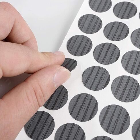 uxcell Furniture Desk Table Self-Adhesive Screw Hole Covers Stickers 54 in 1 Beige in Kuwait