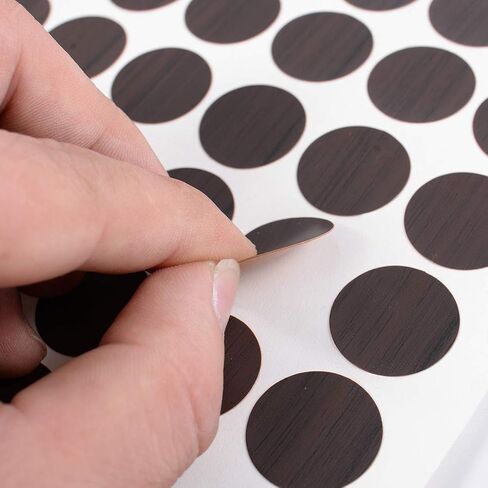 uxcell Furniture Desk Table Self-Adhesive Screw Hole Covers Stickers 54 in 1 Beige in Kuwait