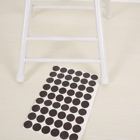 uxcell Furniture Desk Table Self-Adhesive Screw Hole Covers Stickers 54 in 1 Beige in Kuwait