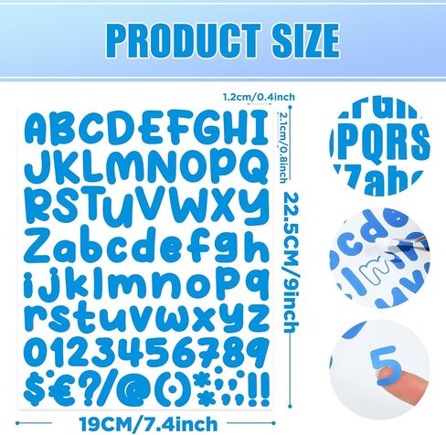 EORTA 12 Sheets Letter Stickers, 1 Inch Alphabet Stickers, Adhesive Large Sticker Letters, Vinyl Stickers for Water Bottles Crafts Name Sign Notebook Scrapbooking, 1-2 inch in Saudi Arabia
