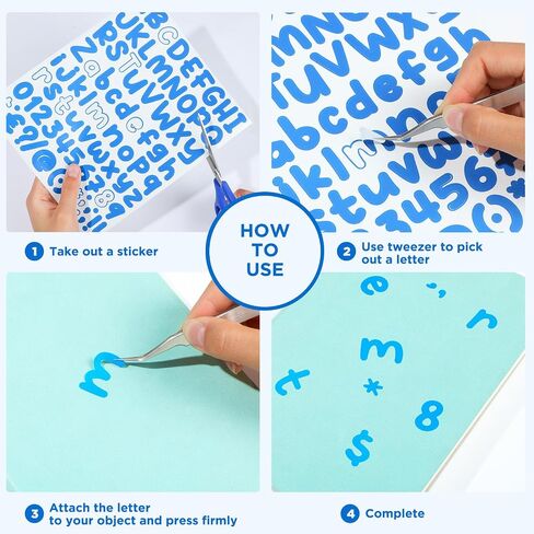 EORTA 12 Sheets Letter Stickers, 1 Inch Alphabet Stickers, Adhesive Large Sticker Letters, Vinyl Stickers for Water Bottles Crafts Name Sign Notebook Scrapbooking, 1-2 inch in Saudi Arabia