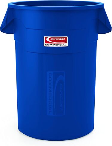 Suncast Commercial Products 44 Gallon Utility Trash Can, Yellow in Saudi Arabia