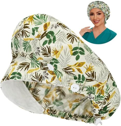 COZYFIT Medical Scrub Caps Button Sweatband Adjustable Working Cap Women Men One Size Medical Unrsing Uniform in Saudi Arabia