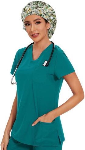 COZYFIT Medical Scrub Caps Button Sweatband Adjustable Working Cap Women Men One Size Medical Unrsing Uniform in Saudi Arabia