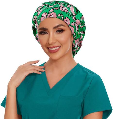 COZYFIT Medical Scrub Caps Button Sweatband Adjustable Working Cap Women Men One Size Medical Unrsing Uniform in Saudi Arabia