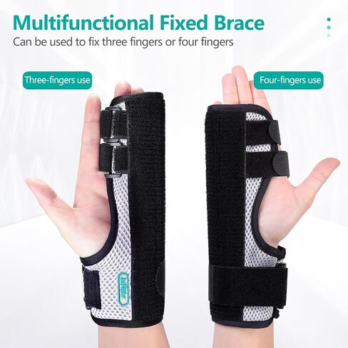 Trigger Finger Splint, Multi Finger Brace for Middle, Index, Pinky, or Ring Fingers, Hand Brace with Finger Support, Straightening Immobilizer for Broken Fingers, Arthritis, Contractures in Saudi Arabia