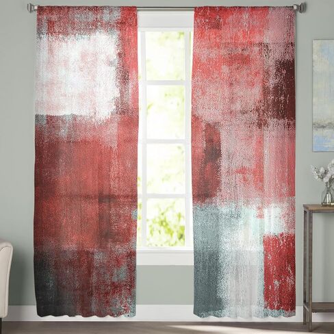 Fall Gnomes Sheer Curtains 84 Inch Length 2 Panels Set, Thanksgiving Maple Leaves Semi Sheer Curtain for Living Room, Rustic Blue Orange Pumpkins Voile Window Curtains Sheer Drapes for Bedroom in Kuwait