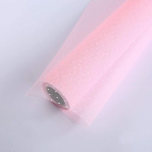 Korean Flower Wrapping Mesh Paper DIY Dot Floral Bouquet Gift Packaging Materials Craft Net Paper Florist Supplies Holiday Wedding Birthday Decoration 50cm X 4.5m /Roll … (color 7) in Saudi Arabia