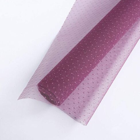 Korean Flower Wrapping Mesh Paper DIY Dot Floral Bouquet Gift Packaging Materials Craft Net Paper Florist Supplies Holiday Wedding Birthday Decoration 50cm X 4.5m /Roll … (color 7) in Saudi Arabia