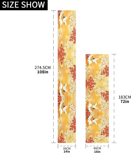 ALAZA Double-Sided Japanese Sakura Tree Cherry Blossom Table Runner 14x108 Inches Long,Table Cloth Runner for Wedding Birthday Party Kitchen Dining Home Everyday Decor in Saudi Arabia