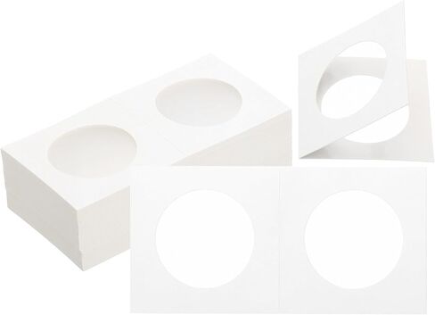 PATIKIL 2 x 2 Coin Flips, 50 Pack 17.5mm Cardboard Coin Holder Paper Coin Holders for Coin Collection Supplies Collector, White in Saudi Arabia