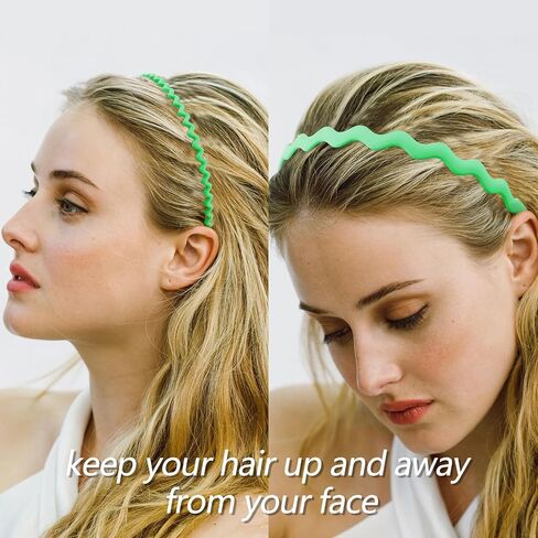 VELSCRUN 7 Pcs Different Headbands for Women Amber Brown Hair Bands for Women's Wavy Curly Hair Non Slip Plastic Head Bands with Teeth Comb Headband Face Wash Hair Accessories Gifts for Women Gilrs in Saudi Arabia