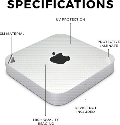Carbon Fiber Skin Compatible with Apple Mac Mini M2 (2023) - Battle Ball - Premium 3M Vinyl Protective Wrap Decal Cover - Easy to Apply | Crafted in The USA by MightySkins in Saudi Arabia