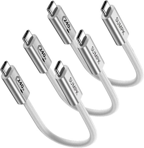 6 inch Short USB4 Cable 2 packs, 240W USB C to USB C Cable Fast Charging, 8K HD Display, 40gbps Data Transfer Type C Cord Compatible for iPhone 15/15Plus/15Pro/ Max in Saudi Arabia