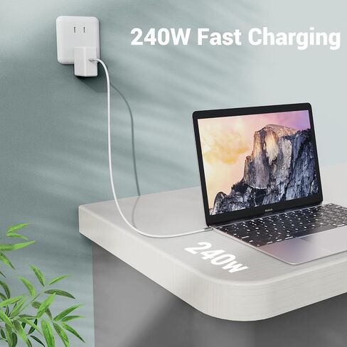 6 inch Short USB4 Cable 2 packs, 240W USB C to USB C Cable Fast Charging, 8K HD Display, 40gbps Data Transfer Type C Cord Compatible for iPhone 15/15Plus/15Pro/ Max in Saudi Arabia